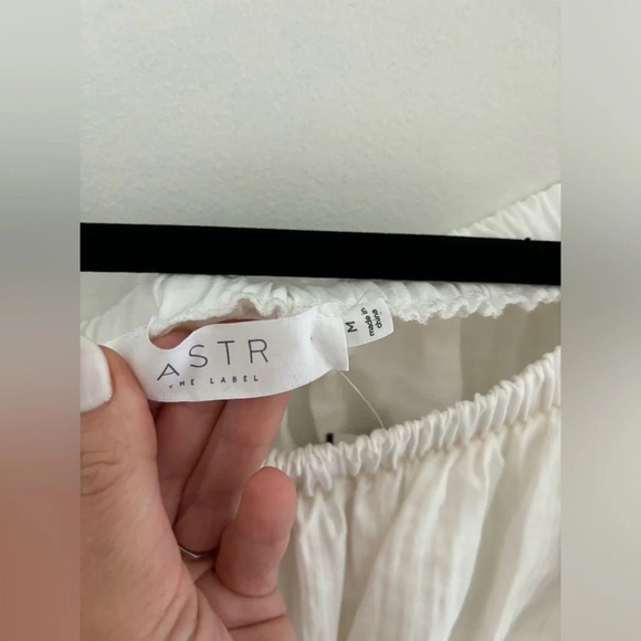 Revolve ASTR White Off the Shoulder Cassian Dress NWT - Picture 7 of 8